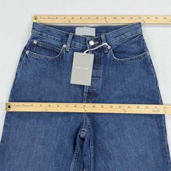 Everlane Women's 90's Way High Straight Leg Jean Size 25 Long Mid Indigo - Picture 12 of 16